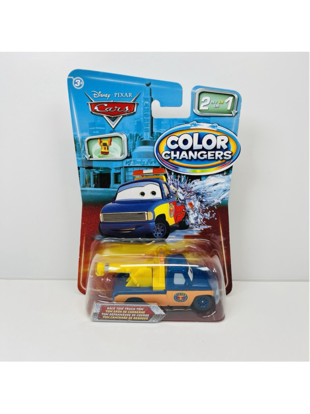 Disney Cars Color Changers RACE TOW TRUCK TOM NEW On Card Rare Color